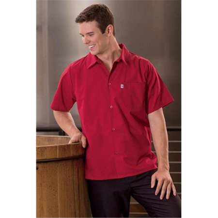 CHARLOTTE MADISON Utility Shirt 5 Button 65-35 Red Xs CH608882